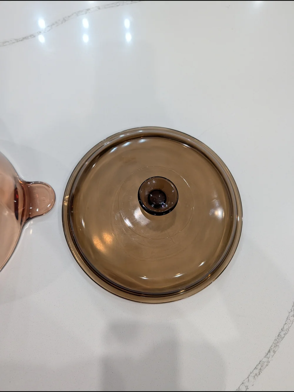 Vintage Visions 4.5L Amber Glass Dutch Oven Casserole Pot w/ Lid USA Pyrex